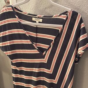 Striped V-Neck made well dress